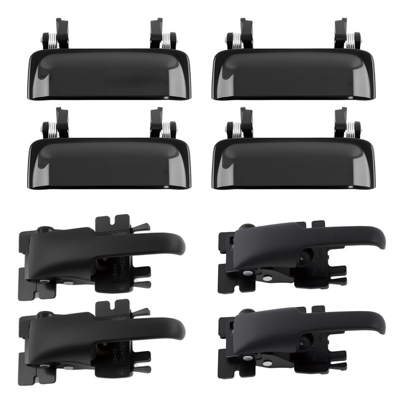 Gledewen Exterior and Interior Door Handle Front Rear Driver Passenger Side Compatible with 19982005 Ford Explorer Sport Trac Mercury Mountaineer Replaces 77156 79102 Set of 8 pcs - Image 2