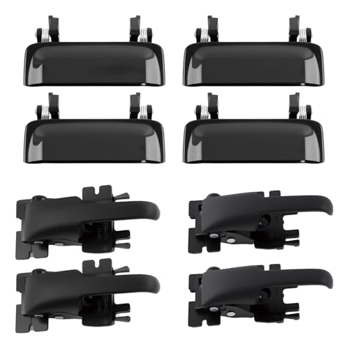 Gledewen Exterior and Interior Door Handle Front Rear Driver Passenger Side Compatible with 19982005 Ford Explorer Sport Trac Mercury Mountaineer Replaces 77156 79102 Set of 8 pcs - Image 1