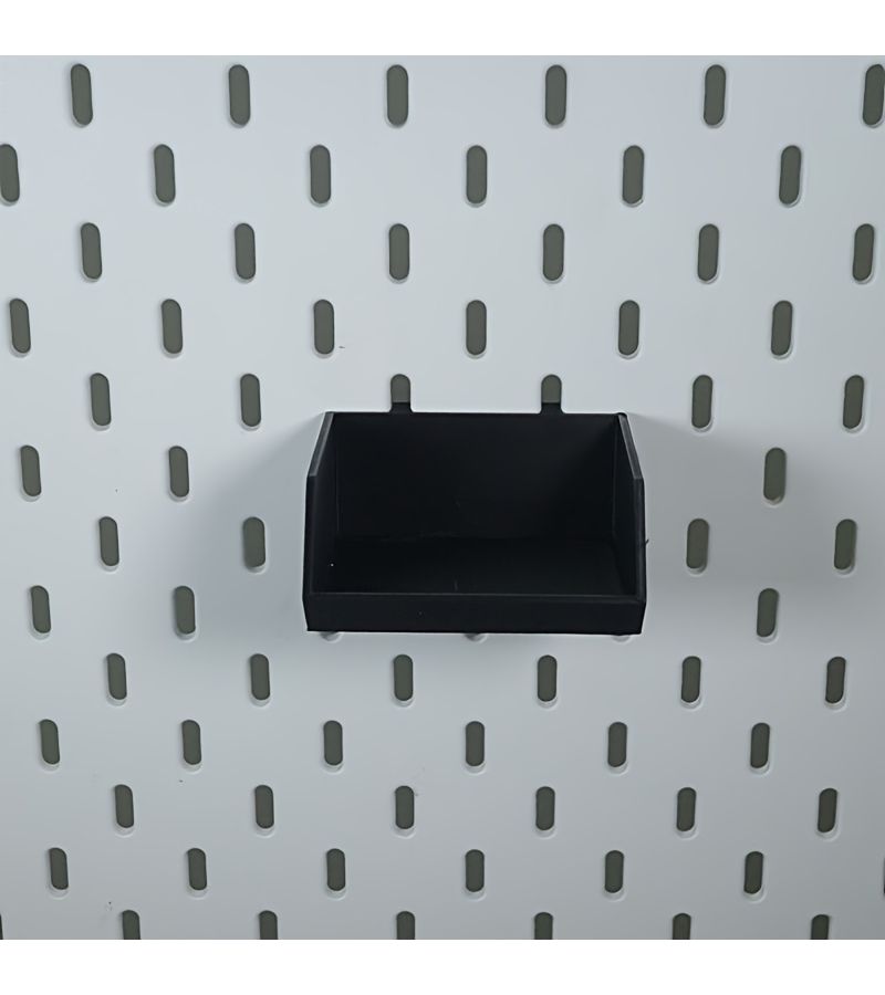 Black Multifunctional Pegboard Storage Box for Desk Wall Workspace - Image 4