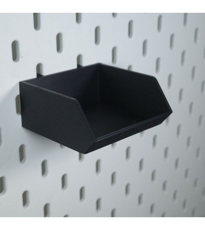 Black Multifunctional Pegboard Storage Box for Desk Wall Workspace - Image 2