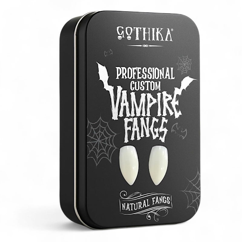 Gothika Professional Custom Fit Natural 18mm Vampire Fangs Custom Fits to Your Teeth in 10 Minutes No Adhesive Required Realistic Look and Color - Image 2