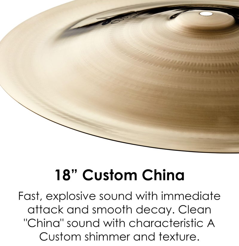Zildjian 18 inch A Custom China Crash Cymbal - Image 3