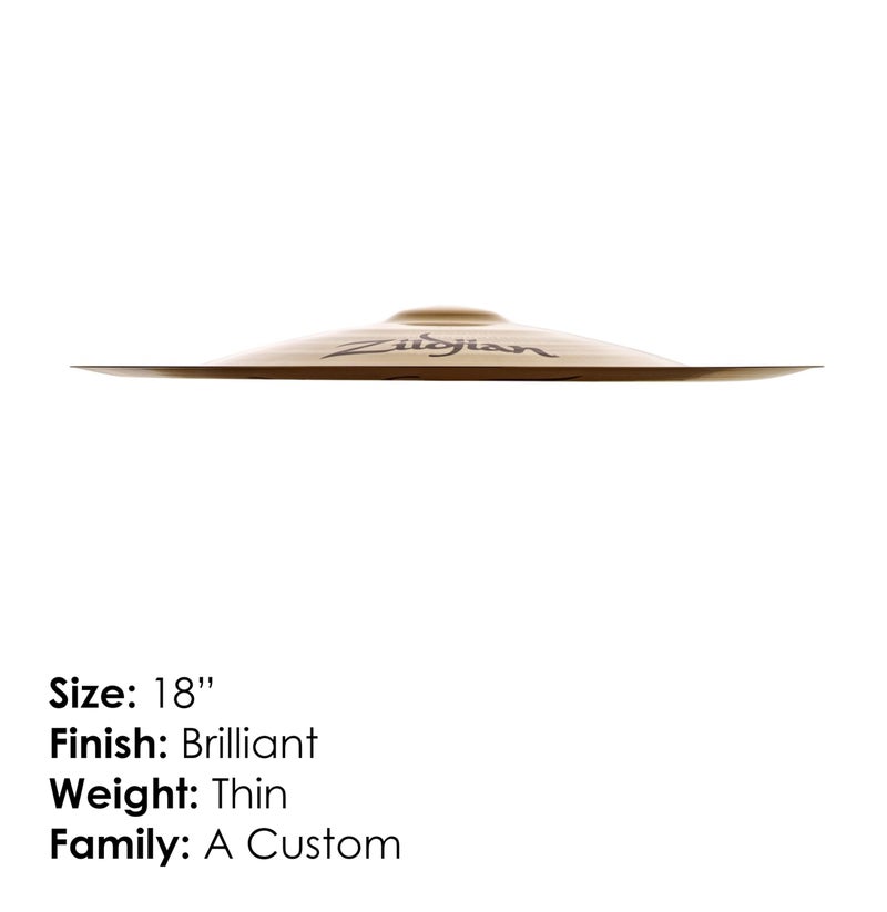 Zildjian 18 inch A Custom China Crash Cymbal - Image 2