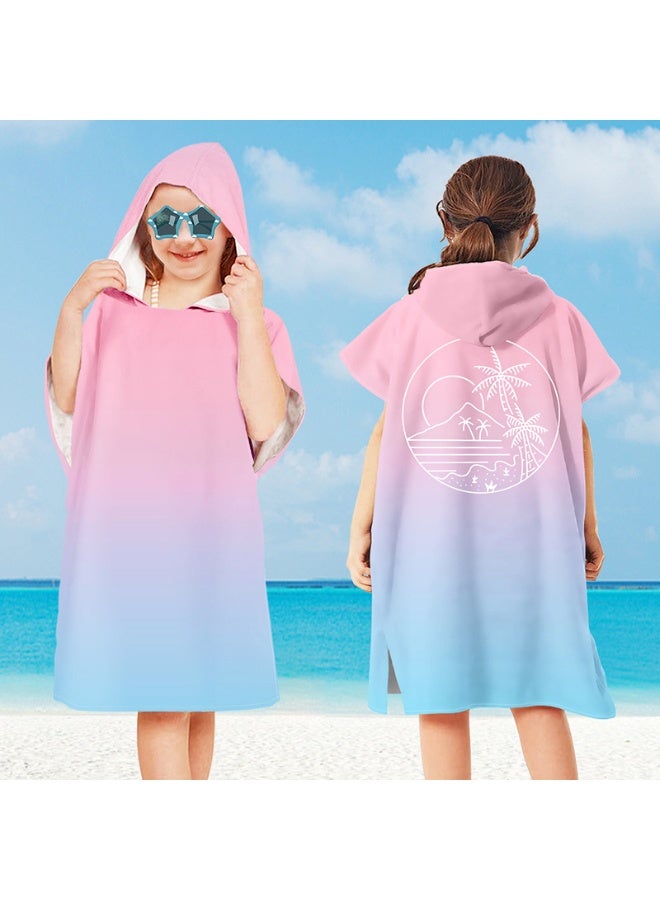 NIBEMINENT Kids Hooded Towel Cape - Microfiber Swim & Beach Bathrobe, Super Absorbent & Quick-Dry Towel for Children (60x75cm)  - Image 1