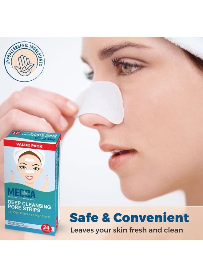 MEDca Deep Cleansing Blackhead Pore Strips - Pack of 24 Peel - Off Blackhead Remover and Pore Unclogging Strips for Nose and Face, Chin, Forehead & Healthier Looking Skin - Image 5