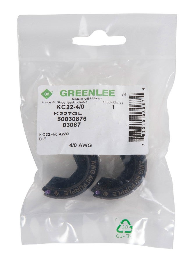 جرينلي Greenlee KC22-4/0 DIE، 4/0 AWG (KC22)، أرجواني - Image 3