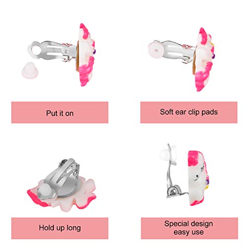 Hicdaw 25Pairs Clip On Earrings For Girls Play Earrings for Party Favor Kids Princess Play Jewelry - Image 2