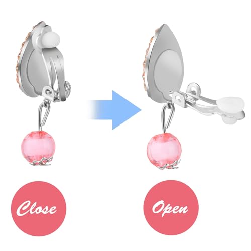 Hicdaw 25Pairs Clip On Earrings For Girls Play Earrings for Party Favor Kids Princess Play Jewelry - Image 3