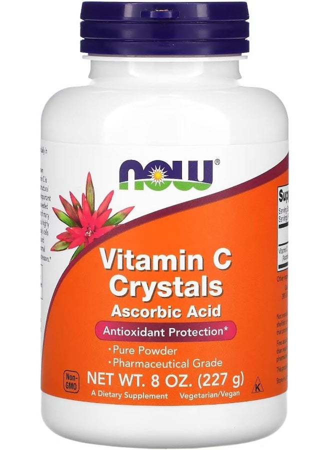 now Now Foods Vitamin C Crystals Powder 8 Oz.  - Image 1