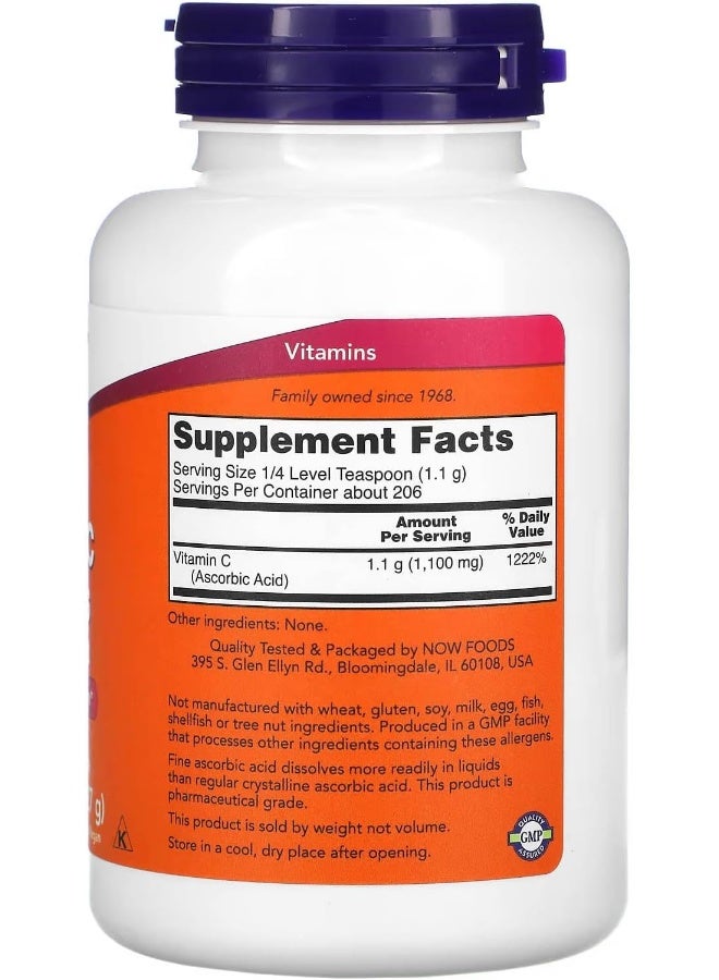 now Now Foods Vitamin C Crystals Powder 8 Oz.  - Image 2