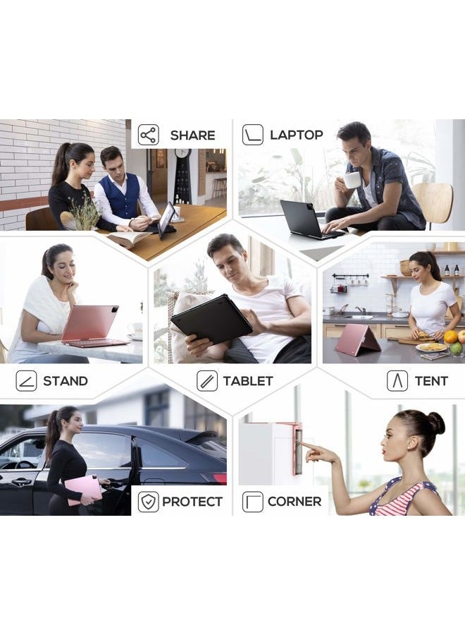 YEKBEE iPad Keyboard Case for 10.2-inch iPad 8th Generation (2020), 7th Gen, Air 3, Pro 10.5 in 11 Colors - 10 Color Backlight, 7 Modes, 360° Rotatable, Slim Protective Cover, Apple Pencil Holder (Black) - Image 5