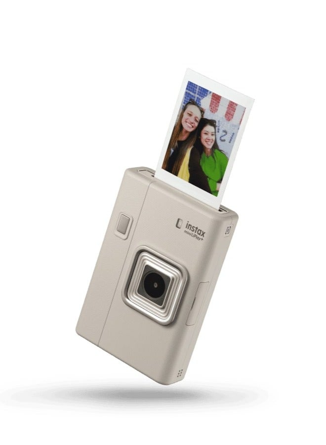 FUJIFILM Instax Mini LiPlay+ Hybrid digital instant film camera and photo printer - (Beige color), with rear 6 x 4 cm LCD screen, sound recording capabilities, Dual cameras - main and wide-angle selfie, Midnight - Image 2