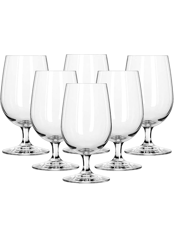 S-TOP Madison Water Goblet Glass, Set Of 6, Clear, 425 Ml, 015G15, Chalice Glass, Stemware Glass, Snifter Glass, Wine Glass - Image 1