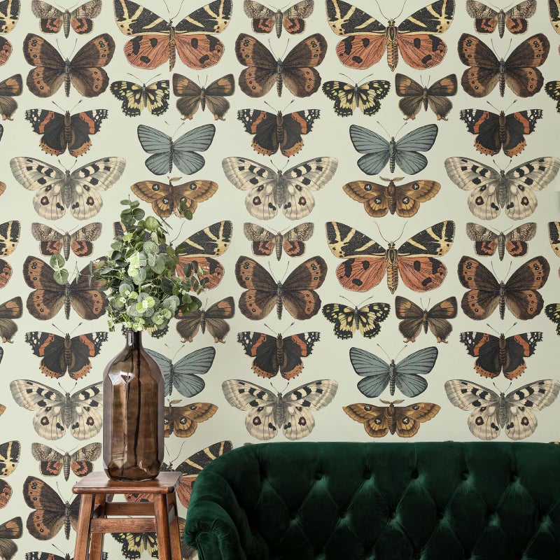 Affrolling Vintage Butterfly Peel and Stick Wallpaper 1575x118 Vintage Butterfly Stick on Contact Paper Boho Vinyl Waterproof Removable Wallpaper for Cabinet Drawer Wall Decor