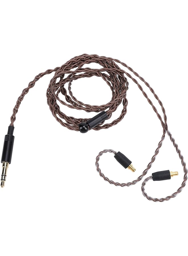 إيروريكس كابل بديل لسماعات الرأس بمقبس استريو مقاس 3.5 مم لسماعات Sennheiser IE100 Pro IE400 Pro IE500 Pro بطول 3.9 قدم مع هيكل سلكي مطلي بالفضة - Image 1