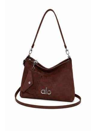 Women’s Suede Shoulder Bag with Adjustable Strap and Mini Pouch – Casual Hobo Handbag for Daily Use