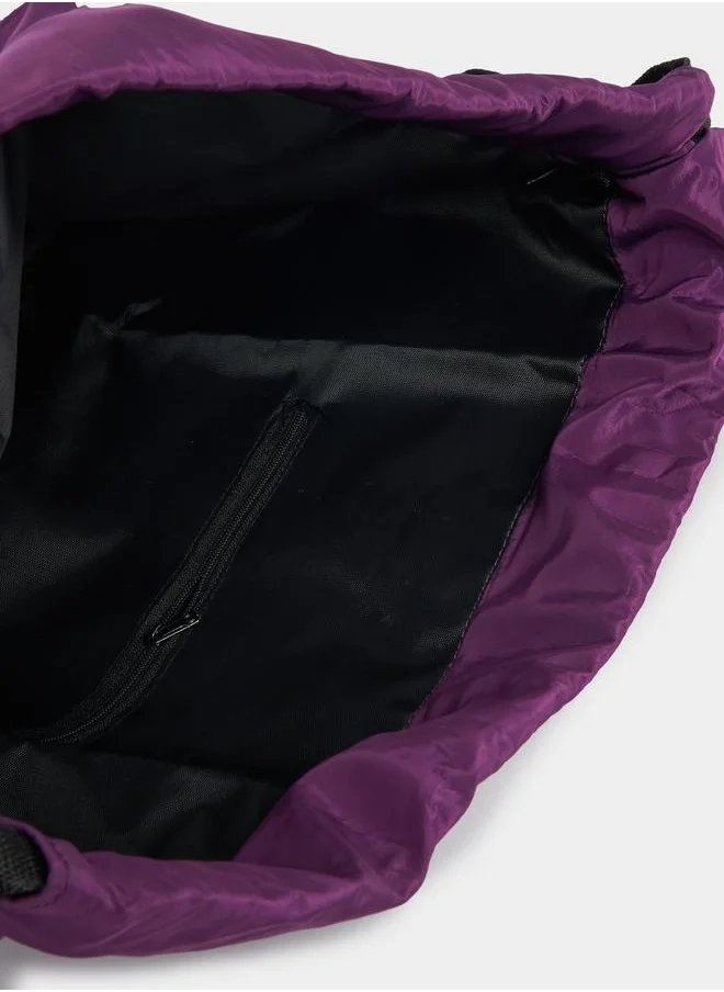Styli Striped Backpack with Mesh Pocket