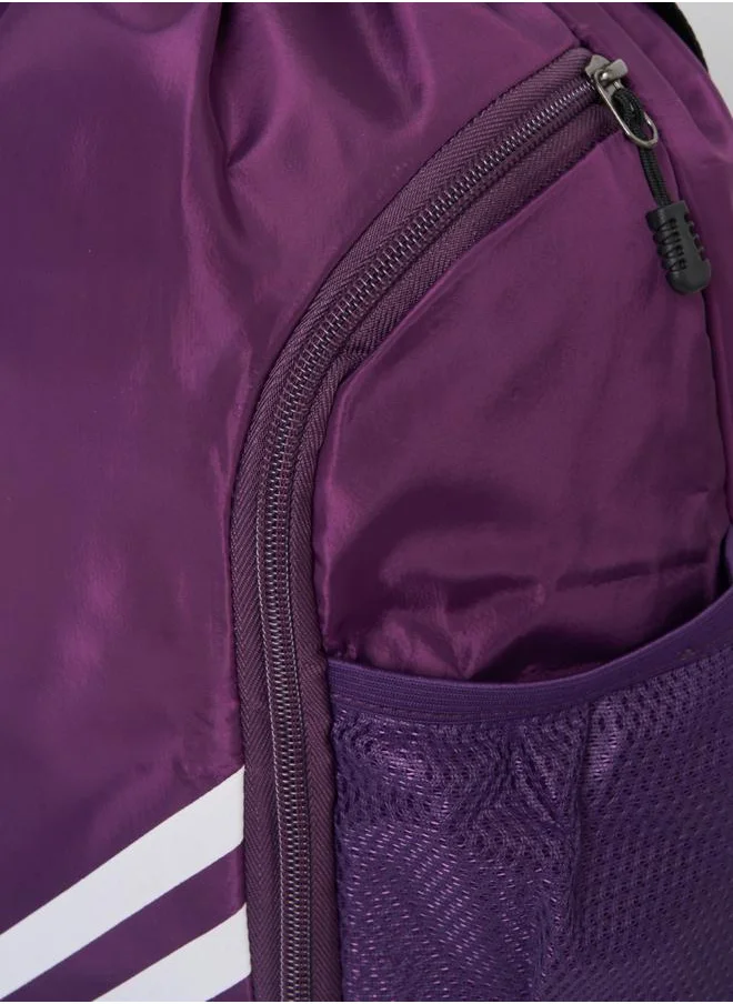 Styli Striped Backpack with Mesh Pocket
