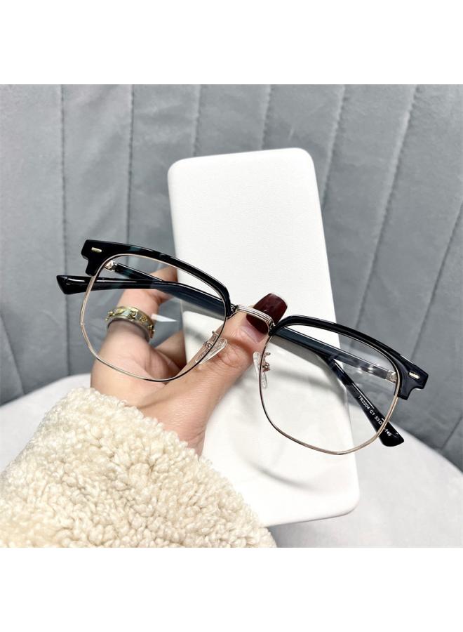 Generic Eyebrow Frame Myopia Glasses Men's Korean-style Trendy Anti-blue Light Tech Men Can Be Equipped With Power Flat Glasses Frame 