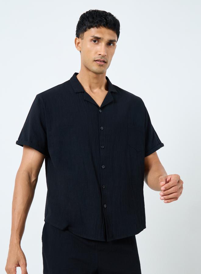 ستايلي طقم قميص وشورت رجالي بقصة عادية من ستايلي - Image 2