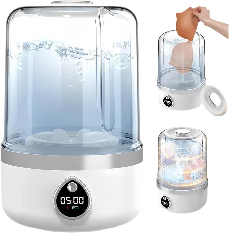 LINJIE Mini Washing Machine,1.4L Turbo Automatic Clothes Washer,Usb Powered Cleaning Machine, For Dorm, Apartment, Travel - Image 1