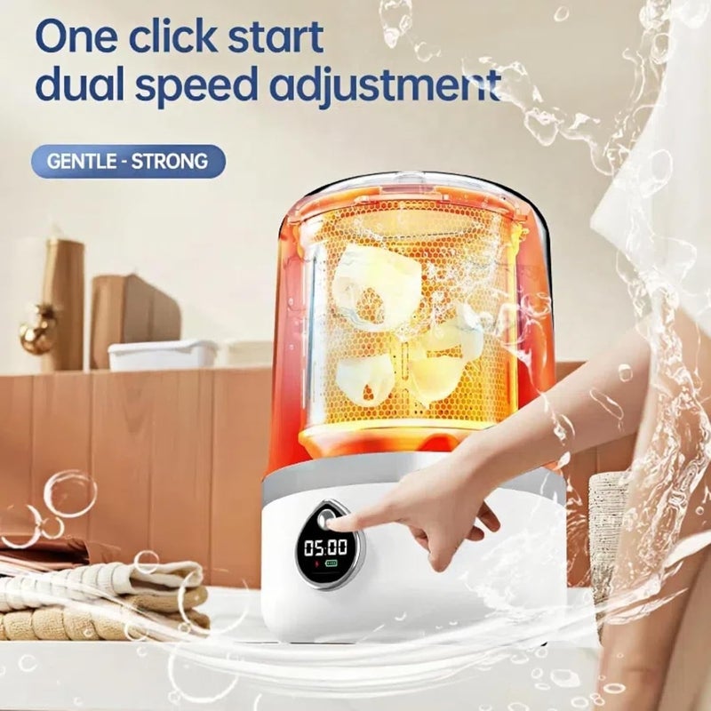 LINJIE Mini Washing Machine,1.4L Turbo Automatic Clothes Washer,Usb Powered Cleaning Machine, For Dorm, Apartment, Travel - Image 3