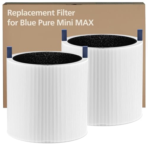 WILERDA 2 Pack Mini Max Replacement Filter FMINI Filter Compatible with BLUEAIR Blue Pure Mini Max Air Purifier Ture HEPA Activated Filter - Image 1