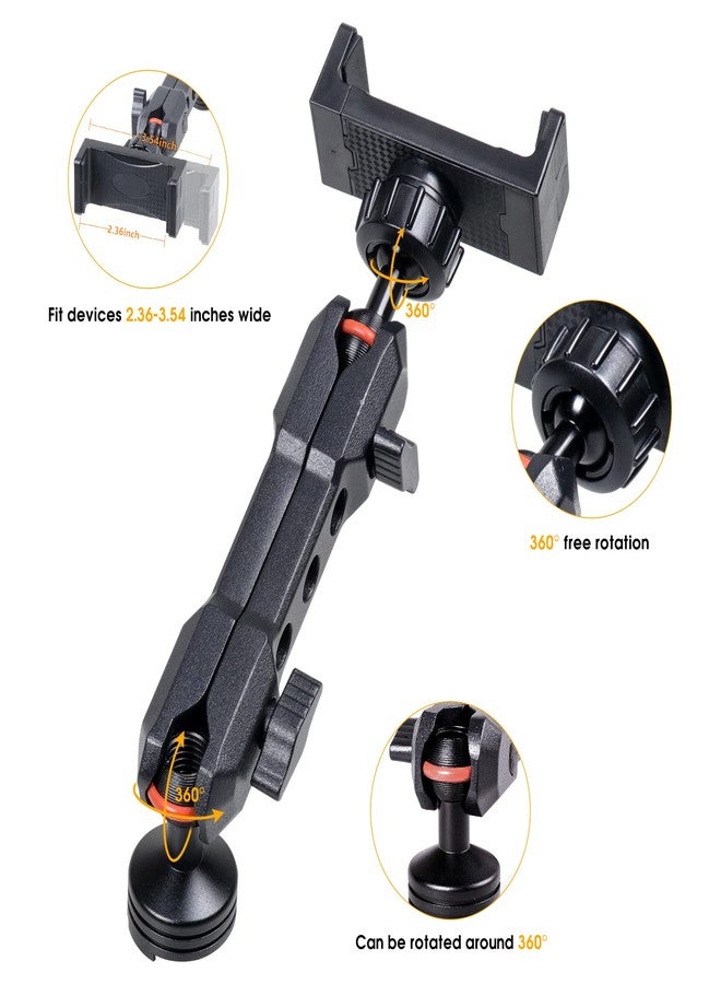 BESTAOO Dash Phone Holder, 360° Adjustable Aluminum Console Mount Phone Stand for Ford Bronco 2021 2022 2023 2024 2025 2/4 Door Accessories(Standard) - Image 2