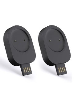 Compatible USB Portable Charger for Amazfit GTS 2 Mini, GTR 2, 2e, T-Rex Pro, Bip U Pro, Pop, Zeep E, Z Smart Watch Accessories (2-Pack)