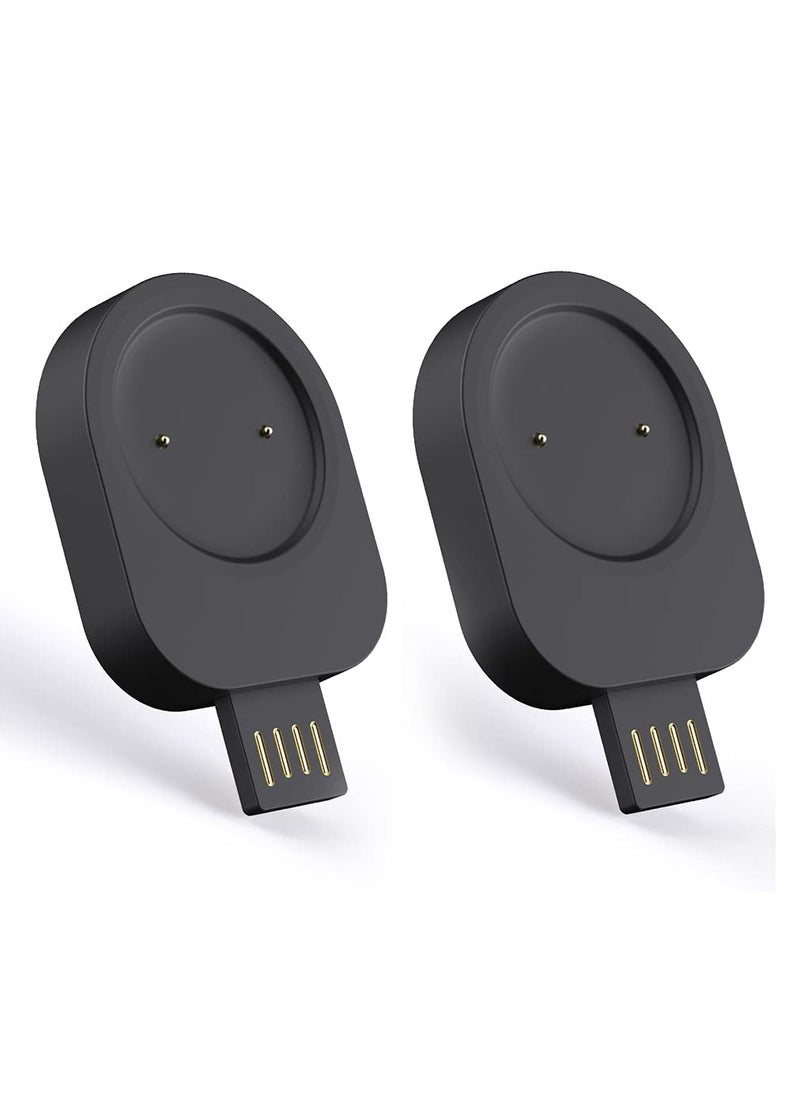 Generic - Compatible USB Portable Charger for Amazfit GTS 2 Mini, GTR 2, 2e, T-Rex Pro, Bip U Pro, Pop, Zeep E, Z Smart Watch Accessories (2-Pack) - Image 1