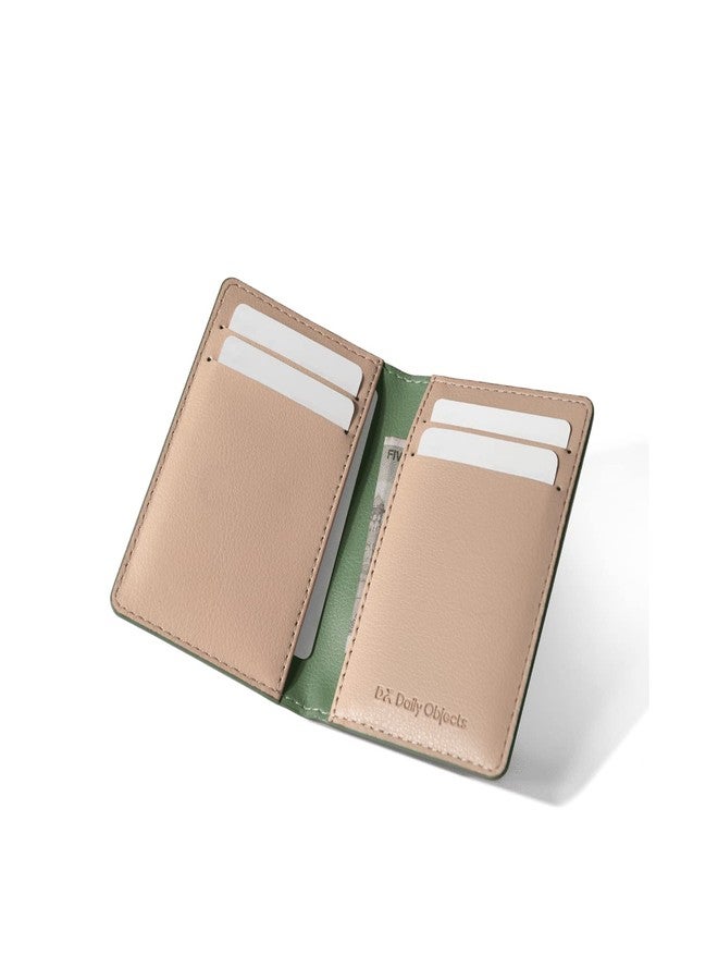 دايلي أوبجيكتز محفظة DailyObjects ثنائية الطي بلون أخضر غامق | تصميم صغير الحجم ومناسب للسفر | متينة وعصرية وأنيقة | جلد محبب فاخر | صنع في الهند | للرجال - Image 5