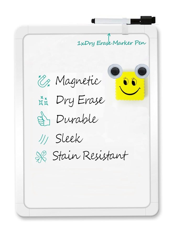 Generic Durable Magnetic Whiteboard, Reusable Dry Erase Board with Markers and Strong Magnets, Suitable for Personal Planning, Classroom or Home Projects  - Image 1