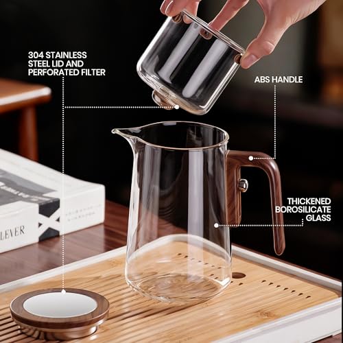 MACTANO Enchanti Tea Pot, Magic Witchcraft Enchanted Glass Teapot with Strainer -800ML - Image 4