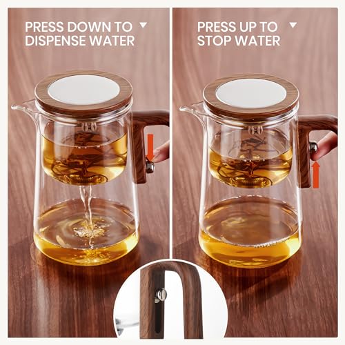 MACTANO Enchanti Tea Pot, Magic Witchcraft Enchanted Glass Teapot with Strainer -800ML - Image 2
