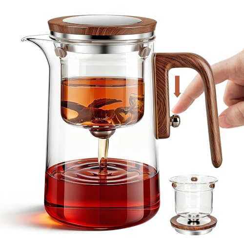 MACTANO Enchanti Tea Pot, Magic Witchcraft Enchanted Glass Teapot with Strainer -800ML - Image 1