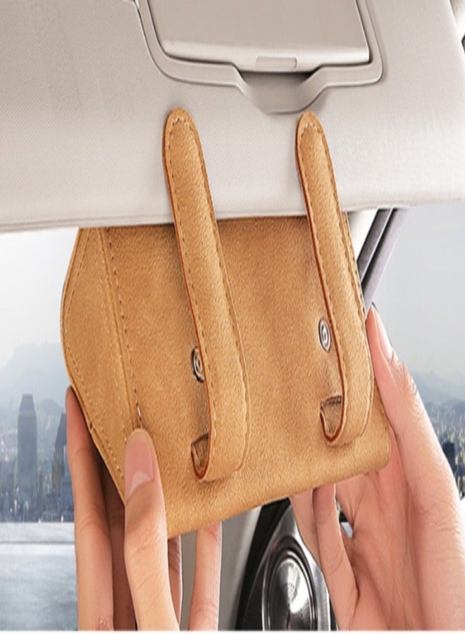 Generic Glasses case, sunglasses holder, car sun visor glasses hanging clip, note card holder glasses holder, car sun visor accessories, suitable for glasses of different sizes - Image 2