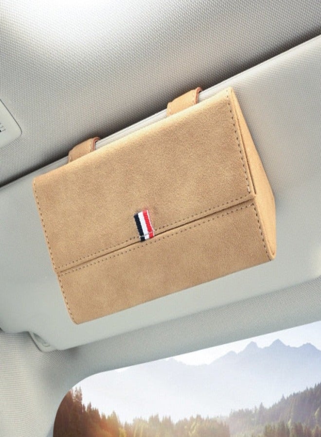Generic Glasses case, sunglasses holder, car sun visor glasses hanging clip, note card holder glasses holder, car sun visor accessories, suitable for glasses of different sizes - Image 3