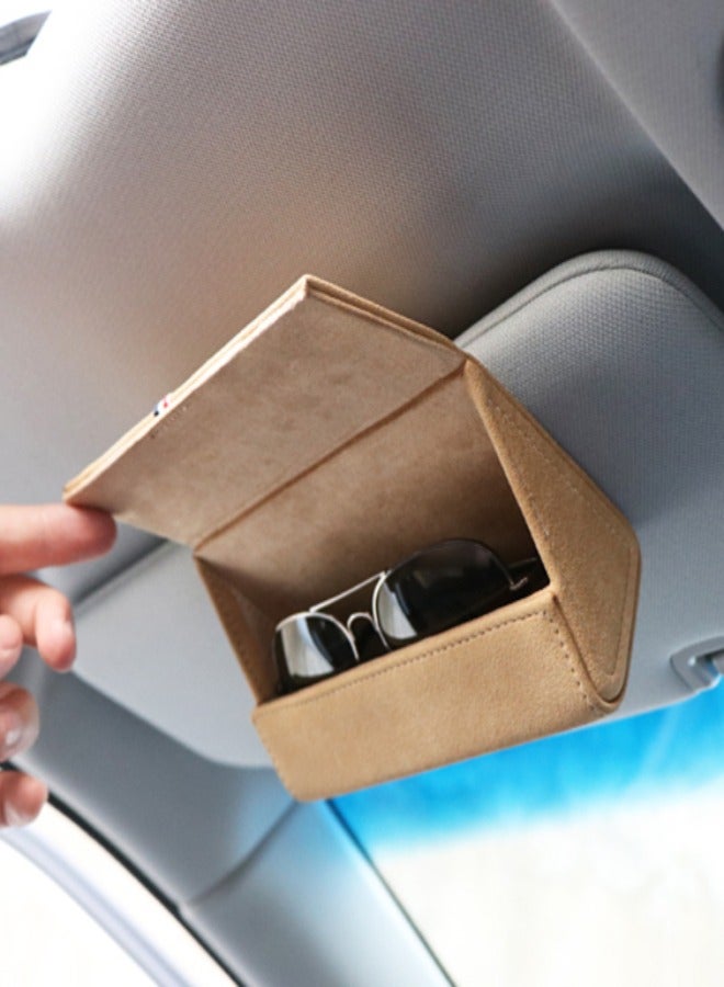 Generic Glasses case, sunglasses holder, car sun visor glasses hanging clip, note card holder glasses holder, car sun visor accessories, suitable for glasses of different sizes - Image 4