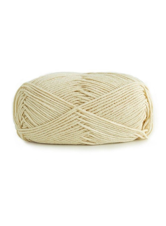 Generic 50g 4-ply combed Cotton & Acrylic fiber, Crochet and knitting yarn(53# Apricot)