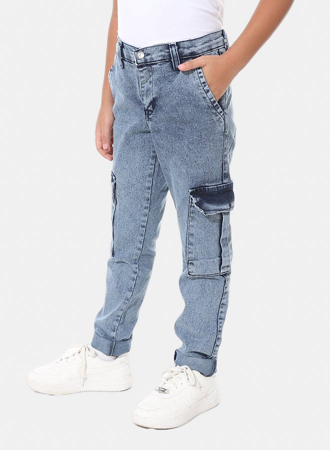 Andora Light Blue Baggie with Side Pockets  Jeans_Light Blue - Image 2