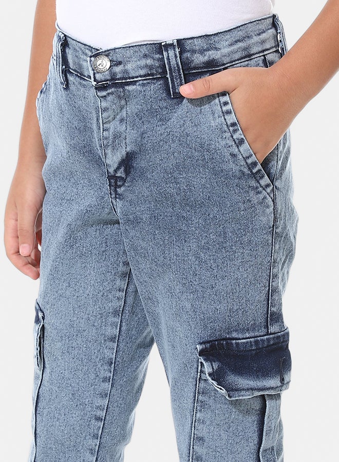 Andora Light Blue Baggie with Side Pockets  Jeans_Light Blue - Image 3