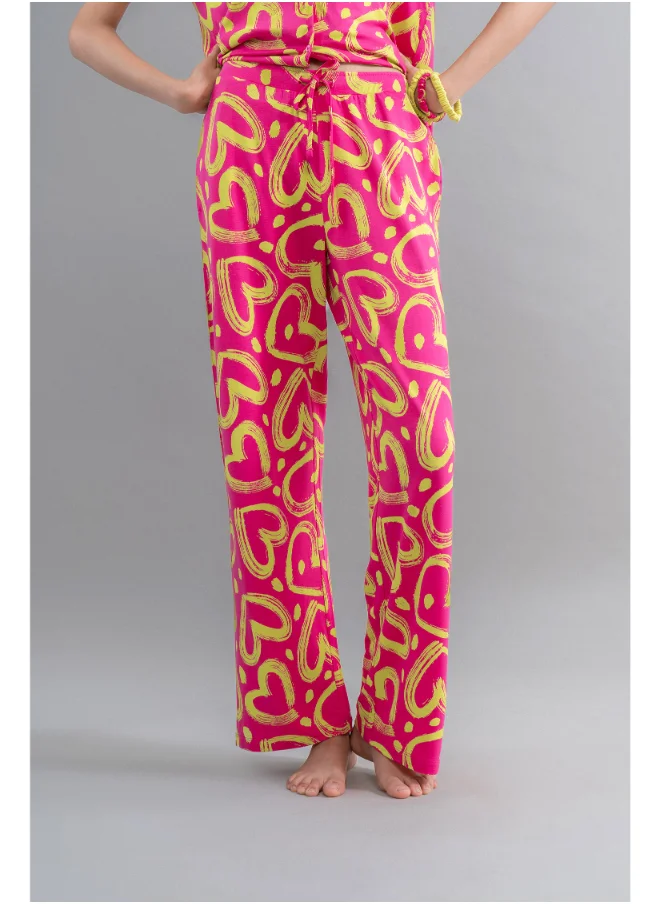NeceSera Limited Edition Lovestruck Pink Heart Flared Pajamas