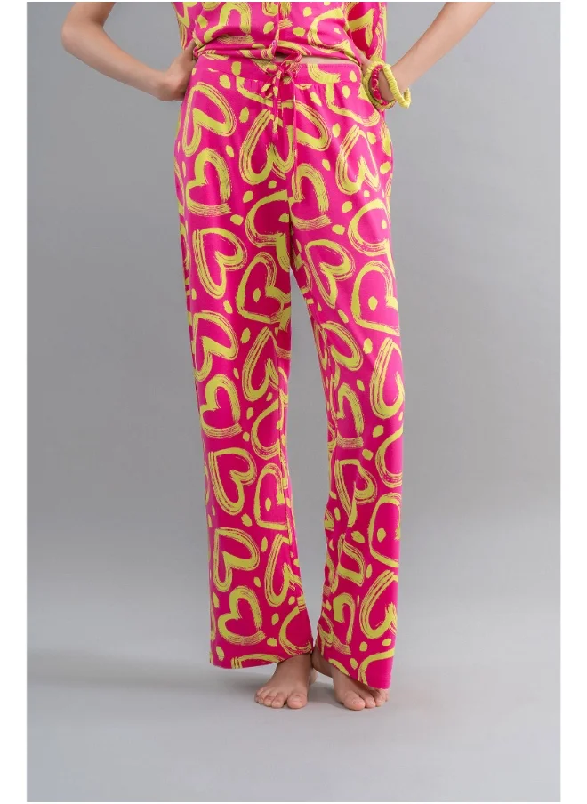 نسيسيرا Limited Edition Lovestruck Pink Heart Flared Pajamas