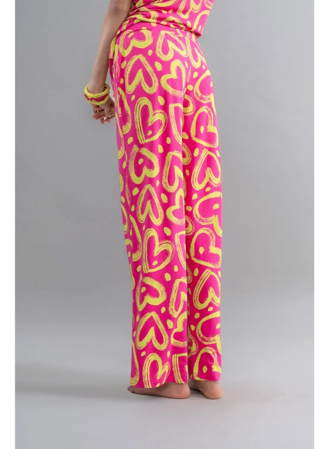NeceSera Limited Edition Lovestruck Pink Heart Flared Pajamas