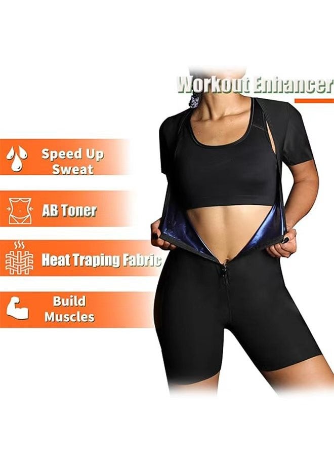 SOUTH MOON Full Body Shaper, Sweat Sauna Suit Tummy Control Jumpsuit, Waist Trainer for Weight Loss Gym Trainning - Image 2
