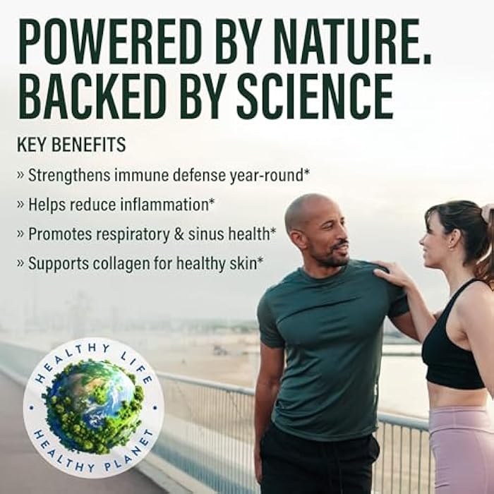 Daily Immunity Capsules, Quercetin, Reishi Mushroom, Zinc, Oregano Oil, and Vitamin C, 120 Veggie Capsules - Image 3