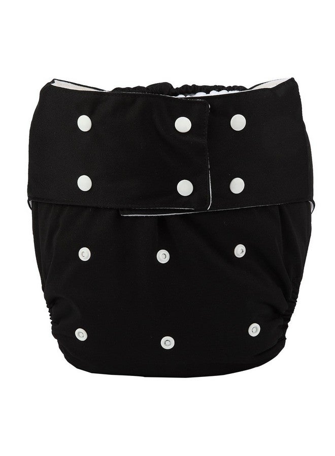Sigzagor Teen Adult Cloth Diaper Nappy Reusable Washable For Disability Men (Black) - Image 1