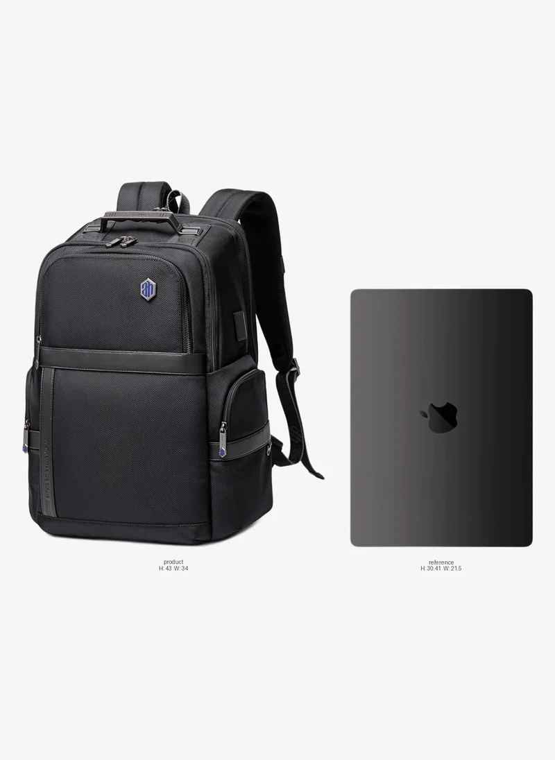 ARCTIC HUNTER Premium Laptop Shoulder Backpack TSA Friendly Opening Water/Scratch Resistant Daypack with Built in USB/Earphone Port for Men and Women, B00449, Black