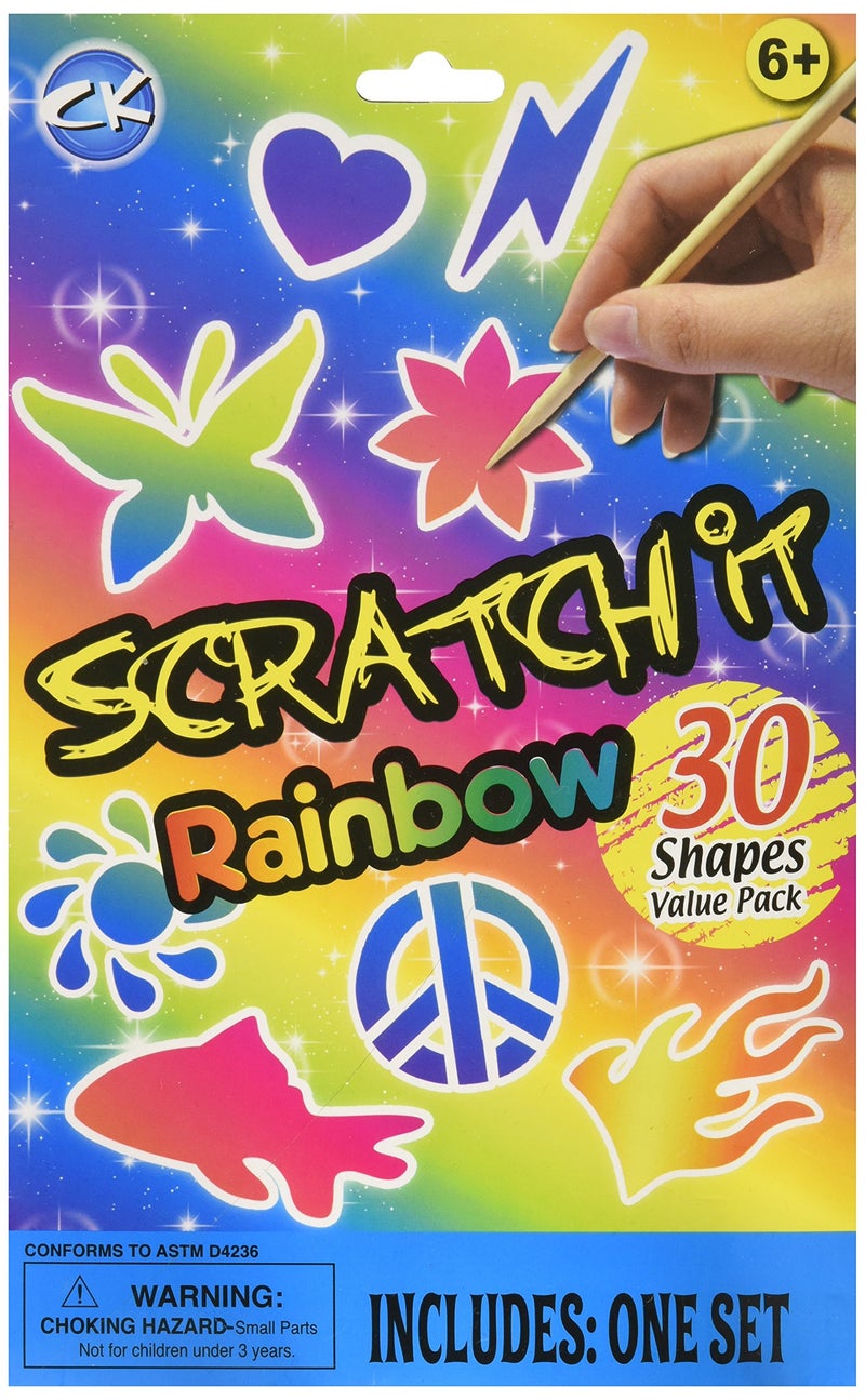 Glitter Scratch Art black