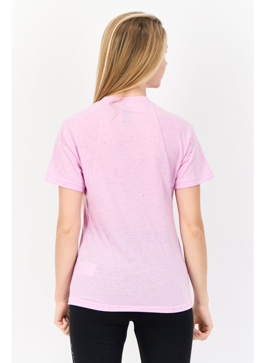 Adidas Women Sportswear Fit Short Sleeve Outdoor T-Shirt, Lilac  - Image 2
